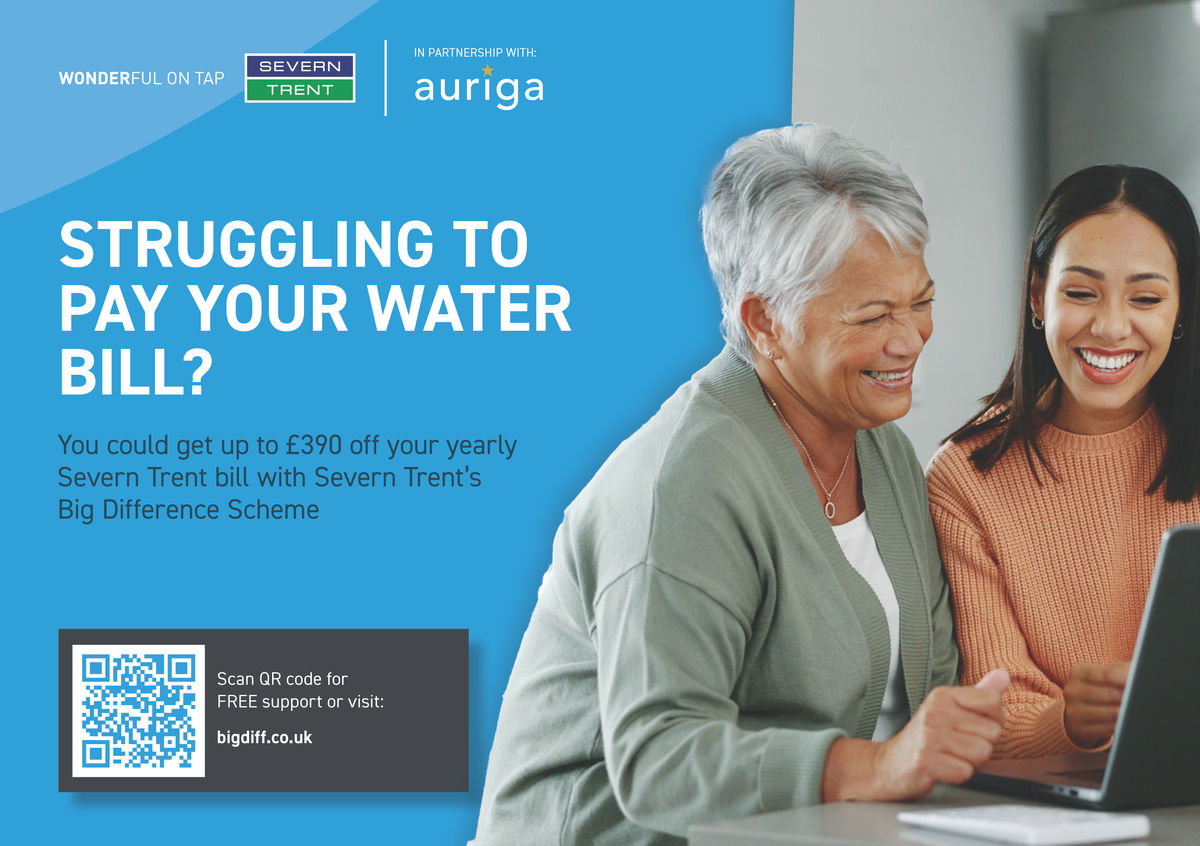 Struggling with your water bill? The Big Difference Scheme could help