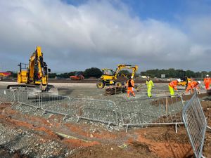 Supporting image for story: Work moving fast on Oswestry roundabout upgrade to boost economy