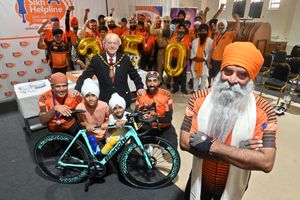 The xyclists who have just completed an epic cycle challenge raising money for charity. 