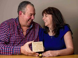 Supporting image for story: Handmade coaster helps make popping the question extra special for Telford man