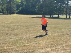 Jase at Holland Sports Club - training for his 120 mile run