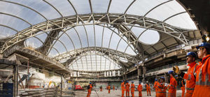The completed atrium at the New Street Railway Station development, Birmingham