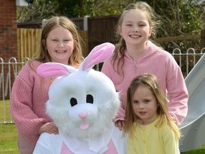 Supporting image for story: Children meet the Easter Bunny at opening of Newport playground