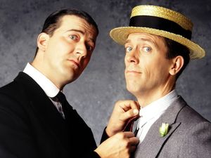 Stephen Fry and Hugh Laurie as Jeeves and Wooster