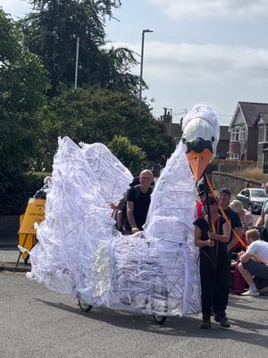 The Fizzgigs art and drama group made swans for Ellesmere Carnival. Pictures: Sue Austin