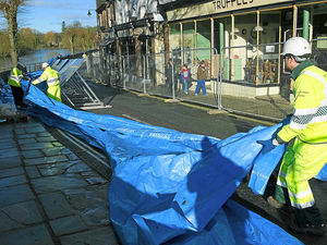Supporting image for story: Big clear up in Ironbridge as flooding recedes