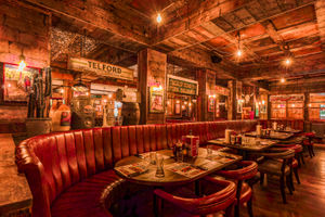 The restaurant is decked out in a Southern States style.