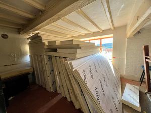 AN interior space with cladding ready to be installed