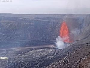 Lava fountains from Kilauea volcano