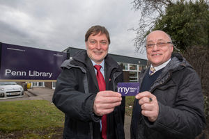 Penn Library Opening: (LtR) Councillor John Reynolds, Cabinet Member for City Economy, Rob Johnson, Chief Librarian, COWC.