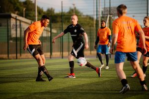 The football match between the Mander Centre and Telford Centre