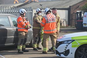 At the time of the fire, fire service personel could be seen working to douse the flames