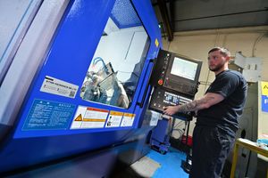 Luke Taylor with a brand new Star SR32 machine at Union Fasteners