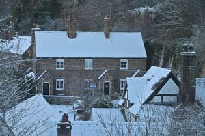 Snow in Ironbridge.