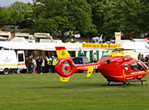 A member of a parachute display team has died in a skydiving accident in front of horrified crowds at a Shropshire country show.