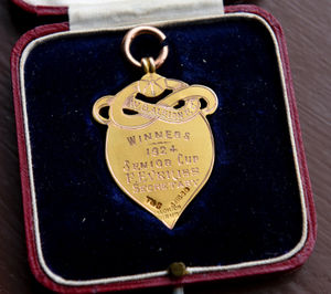 A 1924 Staffordshire Senior Cup winners medal won by Albion