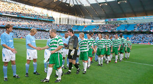 Manchester City v TNS in the UEFA Cup qualifiers 