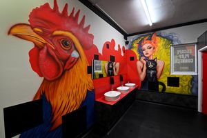 The artistic toilets at Fun City