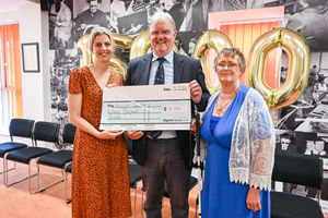 At the presentation: (L-R) Lisa Cowley (Beacon Centre); John Gough (Gough Group); Kathy Roper (Beacon Centre)