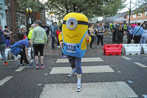 William Worthing in Minion fancy dress