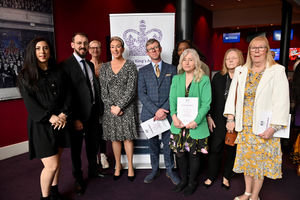 The Champions community trust from Dudley get ready for the ceremony