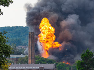 Supporting image for story: Firefighters put out second fire at site of major Kidderminster blaze