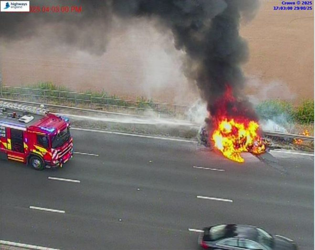 Motorists warned about delays on M6 near Stafford due to car fire