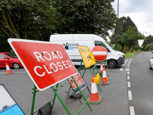 Supporting image for story: Another section of major Staffordshire road shut after car hits bridge near site of water leak