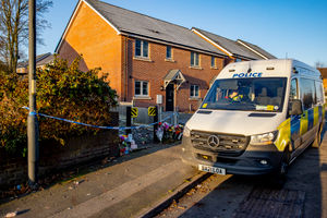 Police remain at the scene