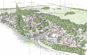 A visualisation of the Birmingham Langley development. Taken from a 2021 design document by Savills.