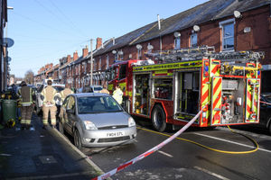 Police at the scene in Park Street, in Kidderminster. Image: @SnapperSK