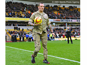 Supporting image for story: War hero Wolves supporter is guest of honour at Molineux