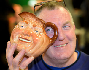 Andy Timmis with a 1960's Royal Doulton toby jug...