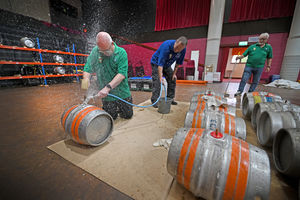 The work begins to uncork the kegs ahead of the festival