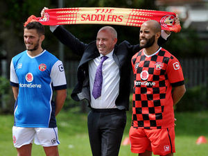 Supporting image for story: Walsall FC new kits: Saddlers show off 2016-17 strips at New Invention School in Willenhall