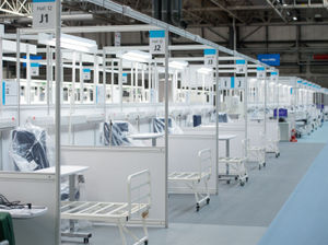 Supporting image for story: Empty expanse of Nightingale Hospital Birmingham is tribute to the work of the NHS