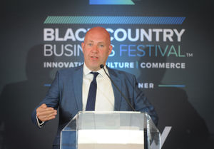 Chief executive of the Black Country Chamber of Commerce Corin Crane speaking at the launch
