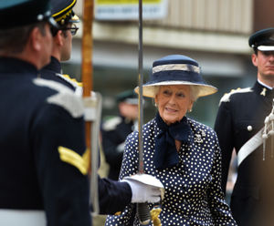 Princess Alexandra, at The Square, Shrewsbury, with the Royal Yeomanry
