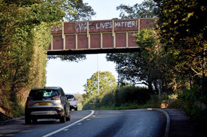 Attempts appear to have been made to remove the graffiti