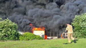 The fire in Moxley. Photo, Benjamin Powell-Stubbs.