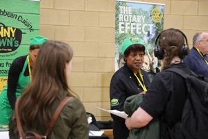 Sharon Wyatt of Nanny Browns, and Wellington Rotary.