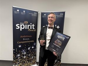 James Castleman with his Moment of Magic Award