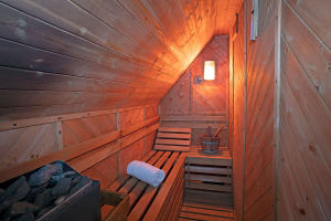 One of the priest holes has been turned into a sauna