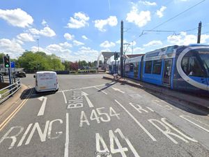 Supporting image for story: Car and two trams in crash in Wolverhampton city centre