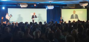 The Reform Party leader spoke to hundreds of supporters at the event