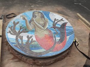 Supporting image for story: Langley Baths mosaic is preserved and ready to go by campaign group