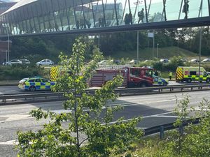 The scene of the collision on the A442 in Telford
