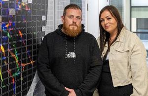 Ella's parents, Alastair and Sophie at ICR's Wall of Hope
