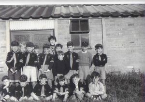 Albrighton Scouts, an outside den, 1956