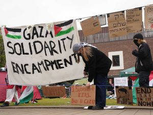 Supporting image for story: Students protesting against Gaza war disrupt Cambridge open days